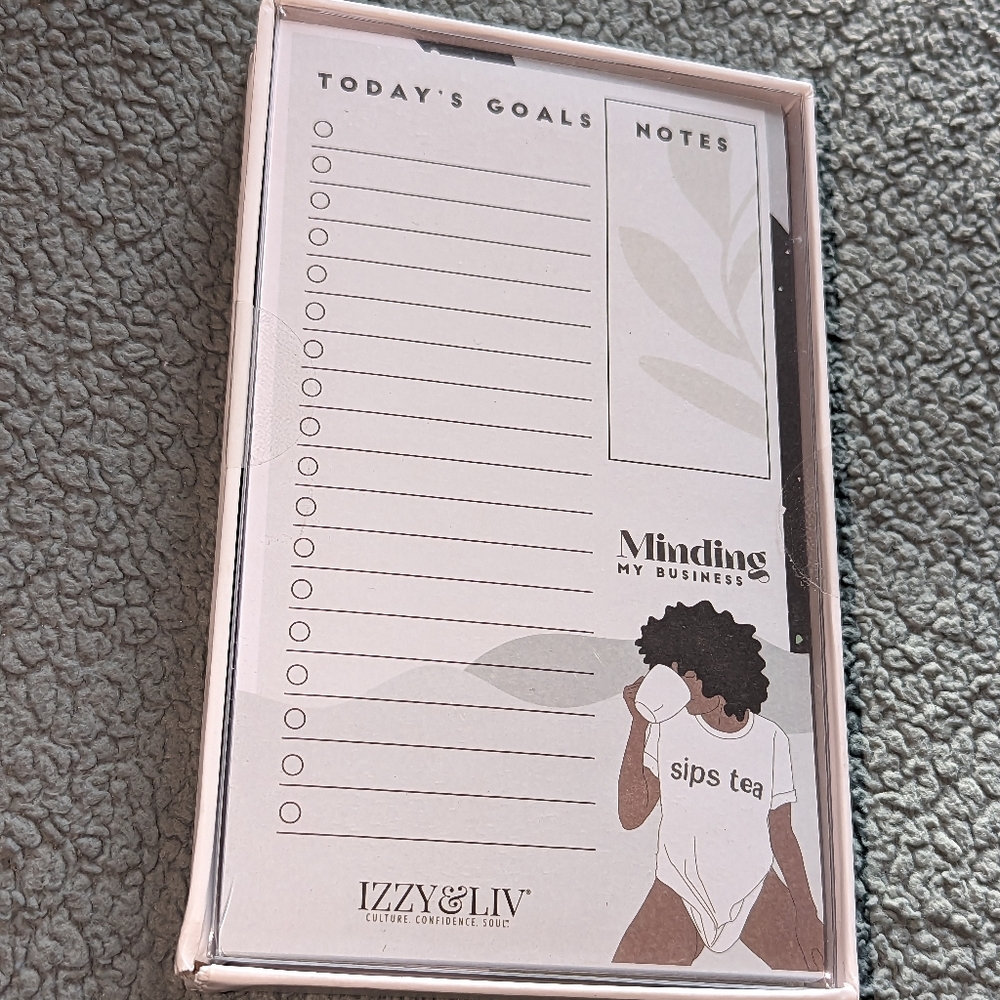 "Today's Goals" notepad set📓